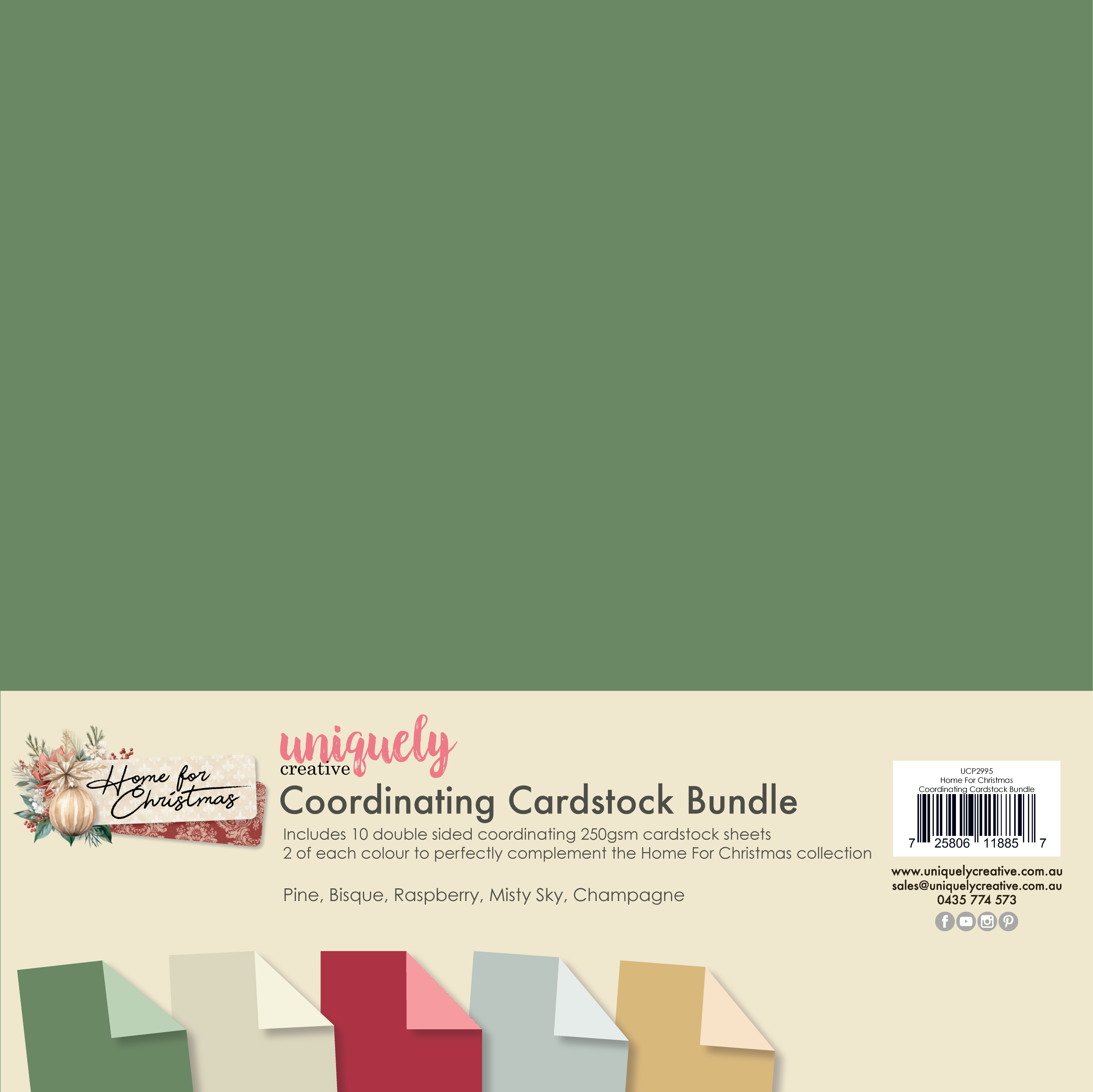 Uniquely Creative - Home for Christmas Coordinating Cardstock Bundle