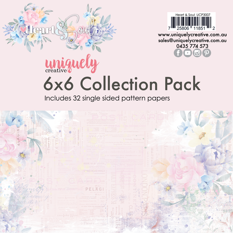 Uniquely Creative - Heart & Soul 6 x 6  Collection Pack (32 sheets)