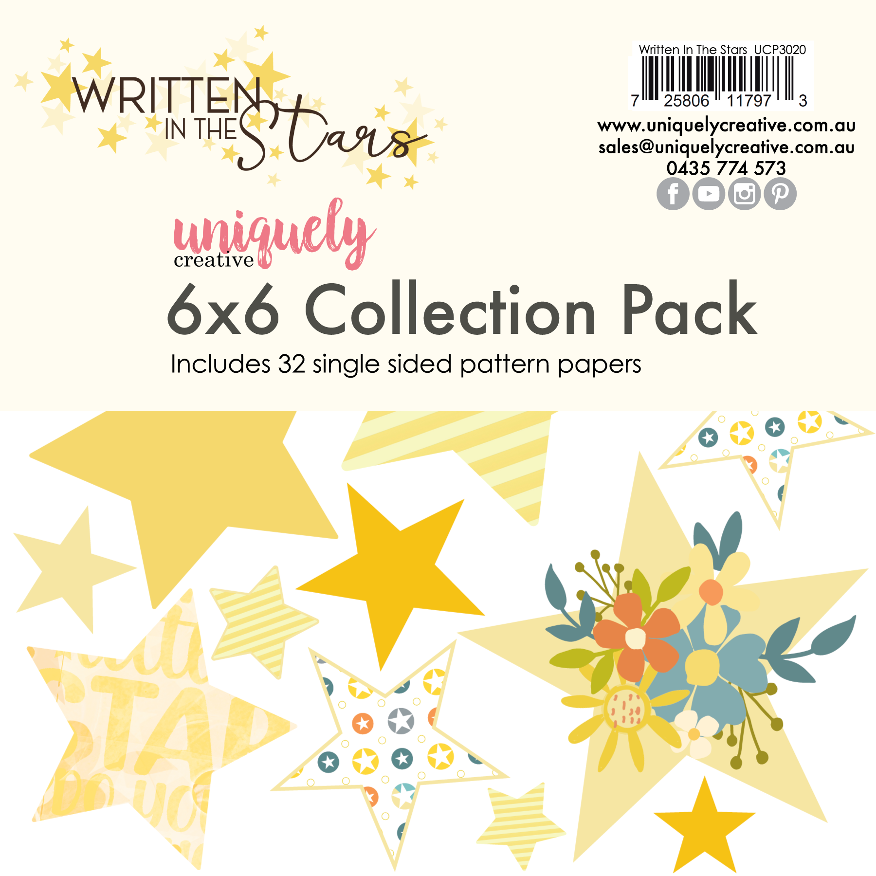 Uniquely Creative - Written in the Stars 6 x 6  Collection Pack