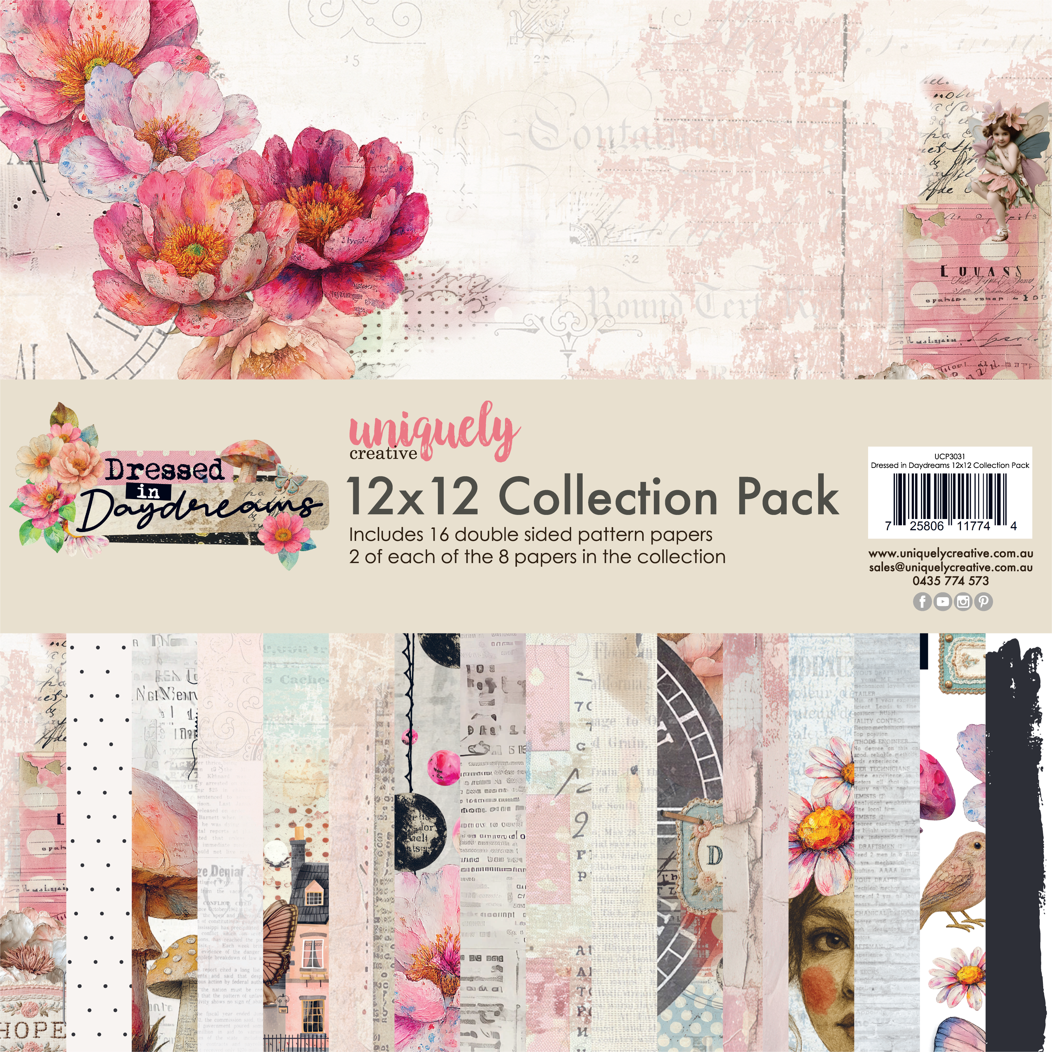 Uniquely Creative - Dressed in Daydreams 12 x 12 Collection Pack (16 sheets)