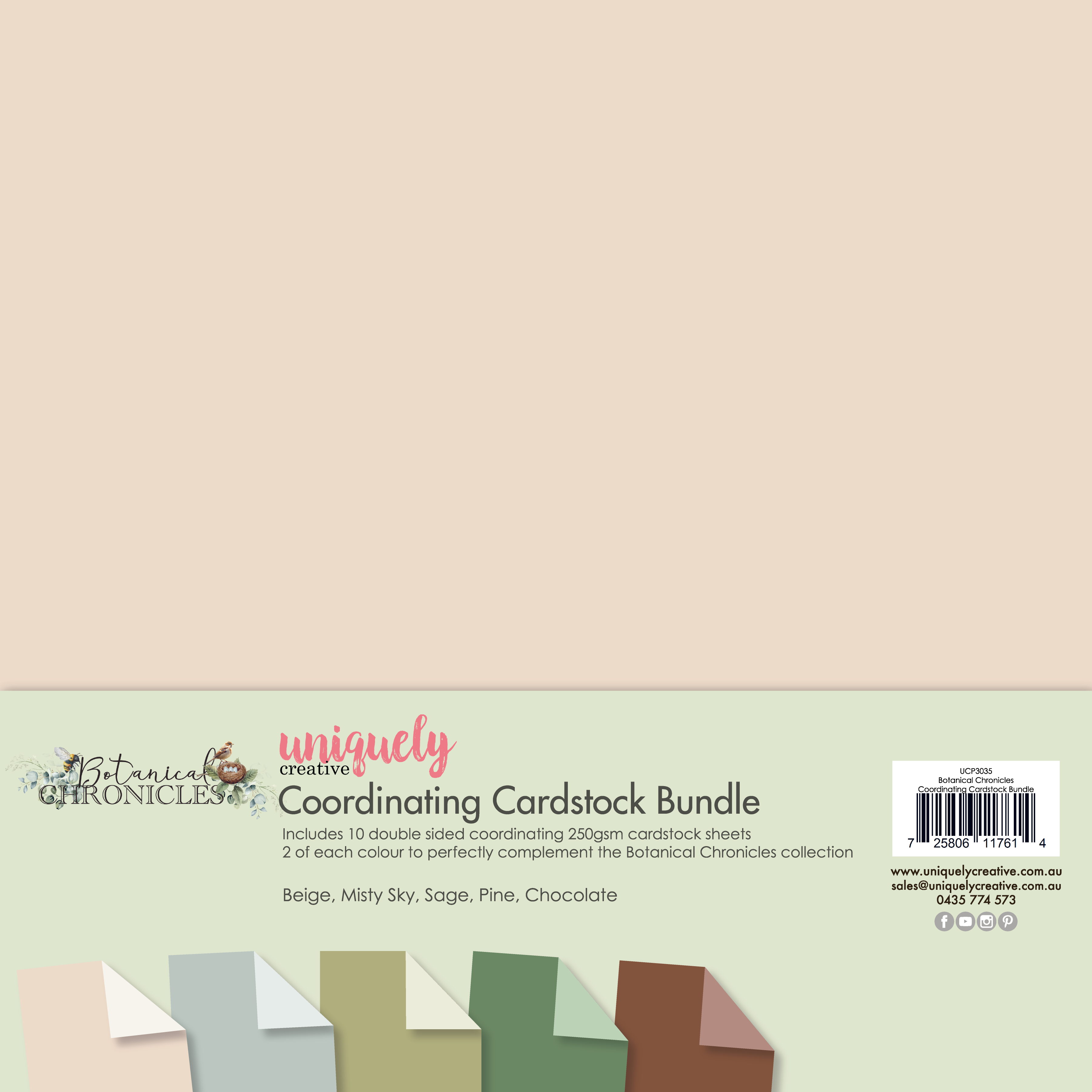 Uniquely Creative - Botanical Chronicles Coordinating Cardstock Bundle (Botanical Chronicles Collection)