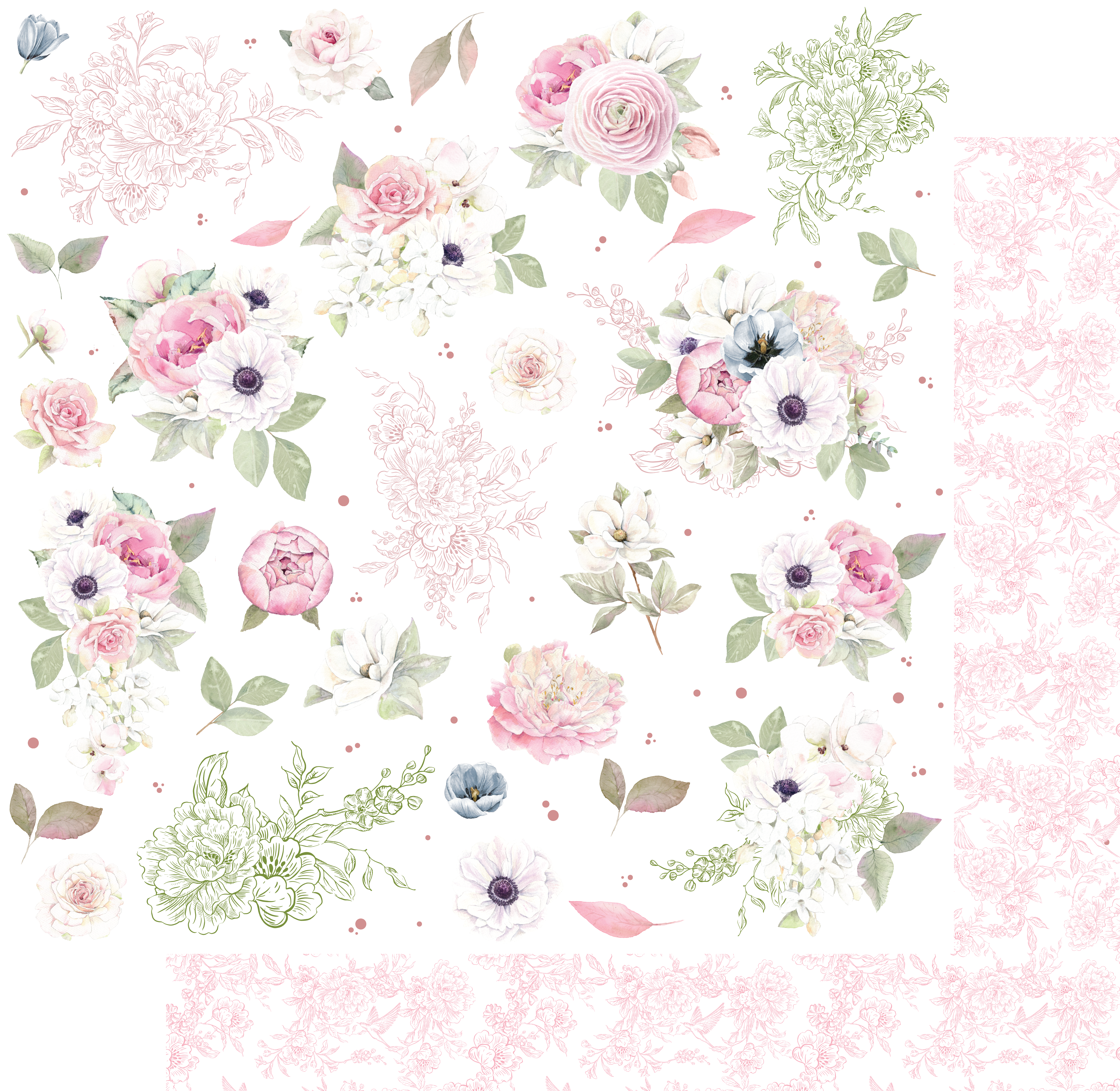 Uniquely Creative - Floral Fragments Paper (Whispers of Wisdom Collection)