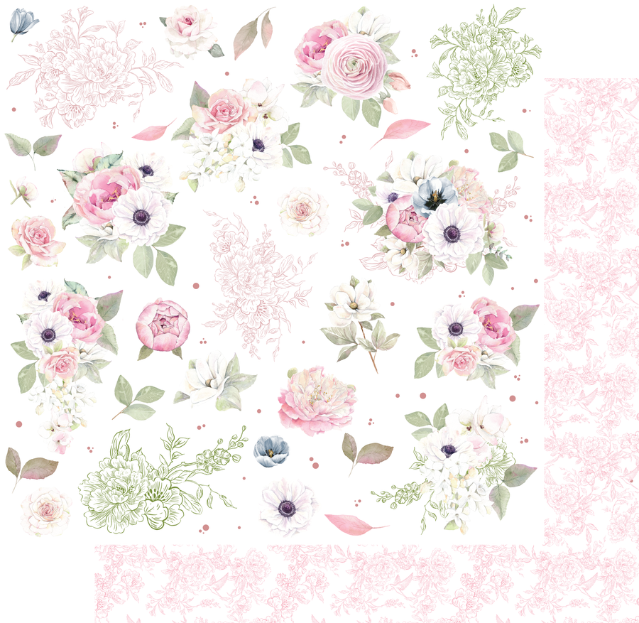 Uniquely Creative - Floral Fragments Paper (Whispers of Wisdom Collection)
