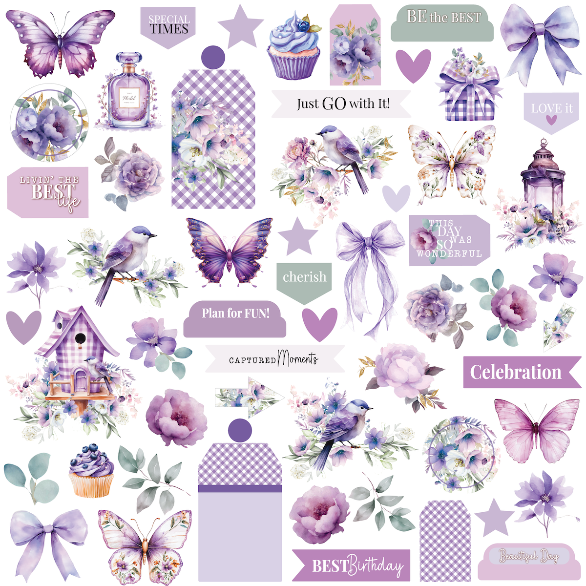 Uniquely Creative - Living Life's Moments Paper (Ultraviolet Delight Collection) Side A