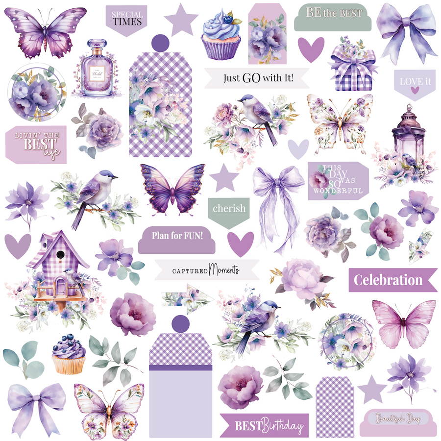 Uniquely Creative - Living Life's Moments Paper (Ultraviolet Delight Collection) Side A