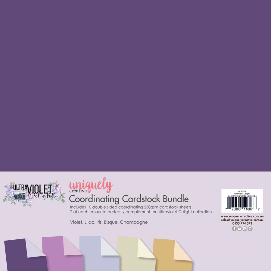 Uniquely Creative - Ultraviolet Delight Coordinating Cardstock Bundle (Ultraviolet Delight Collection)