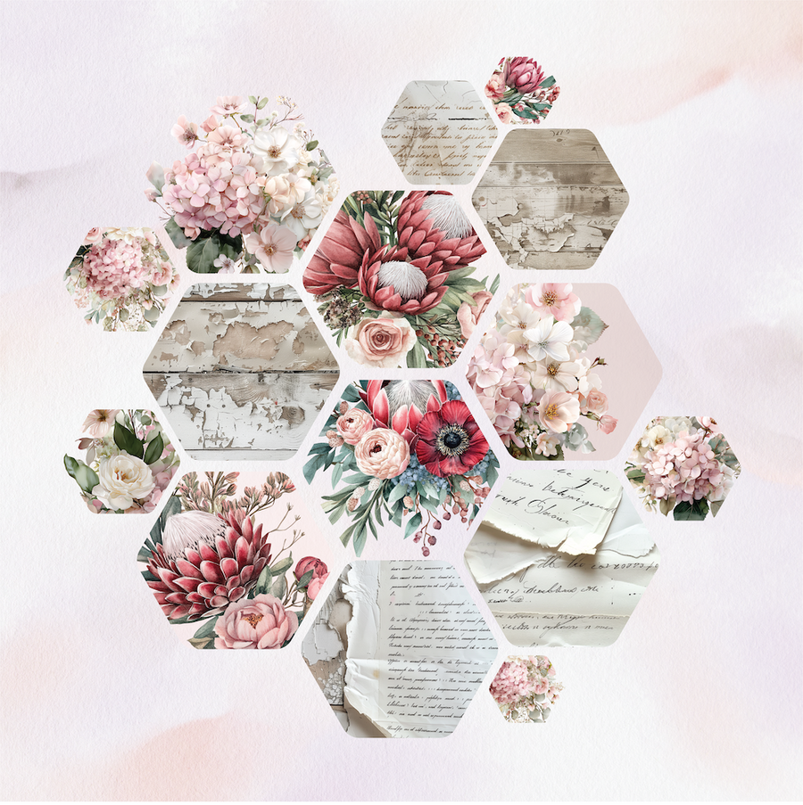 Uniquely Creative - Cut Florals Paper (Paperbark Blooms Collection) Side A