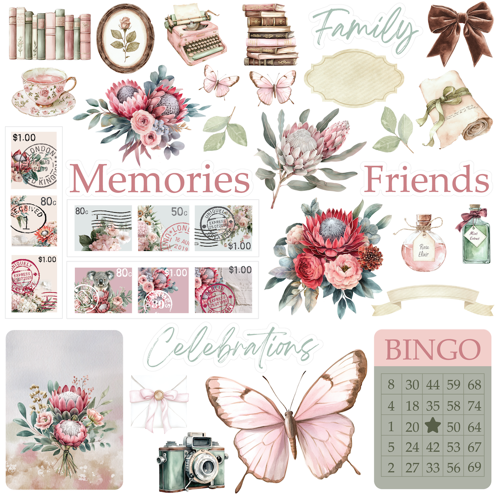 Uniquely Creative - Open Dreams Paper (Paperbark Blooms Collection) Side A