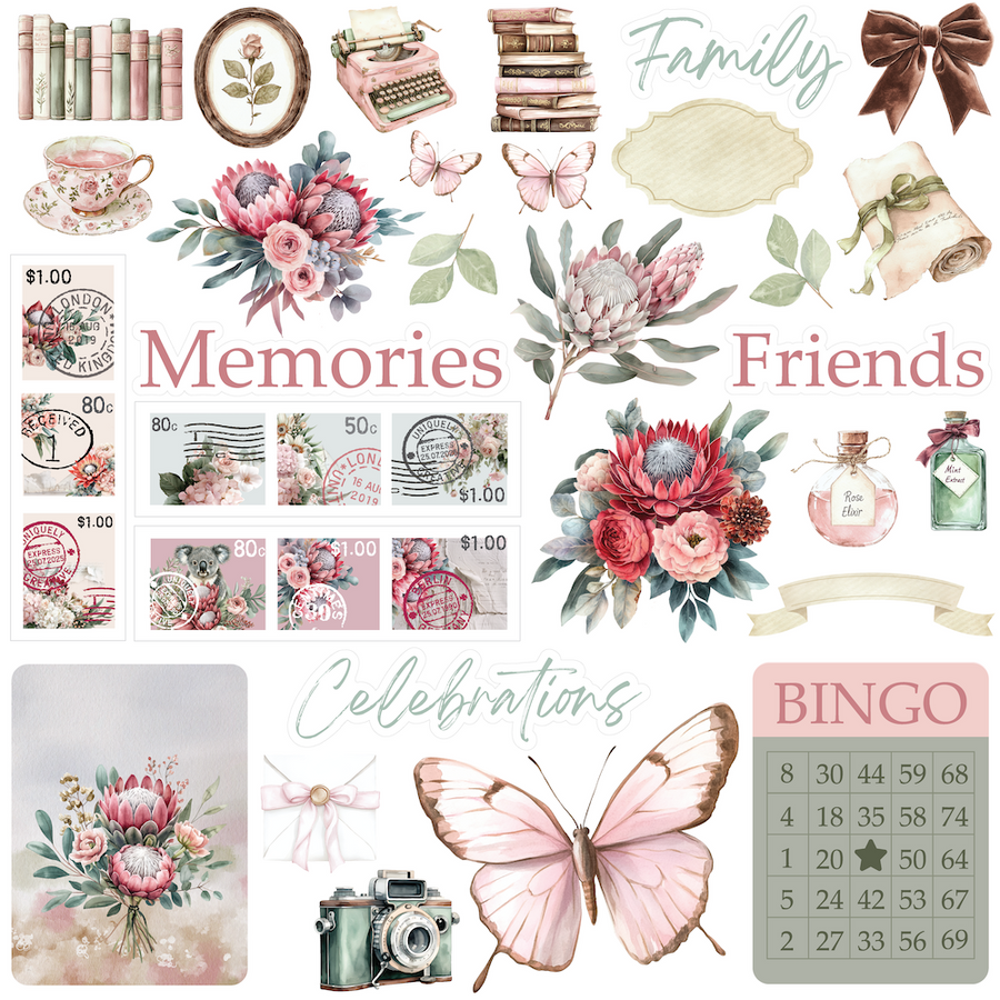 Uniquely Creative - Open Dreams Paper (Paperbark Blooms Collection) Side A