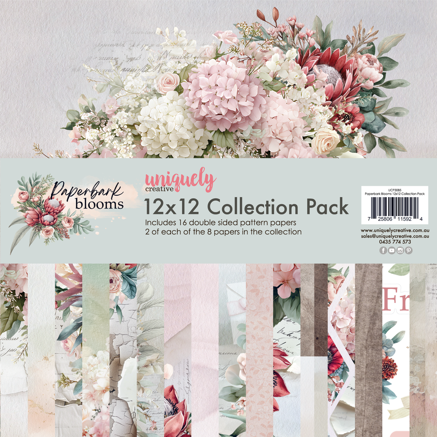 Uniquely Creative - Paperbark Blooms 12 x 12 Collection Pack (16 sheets) (Paperbark Blooms Collection)
