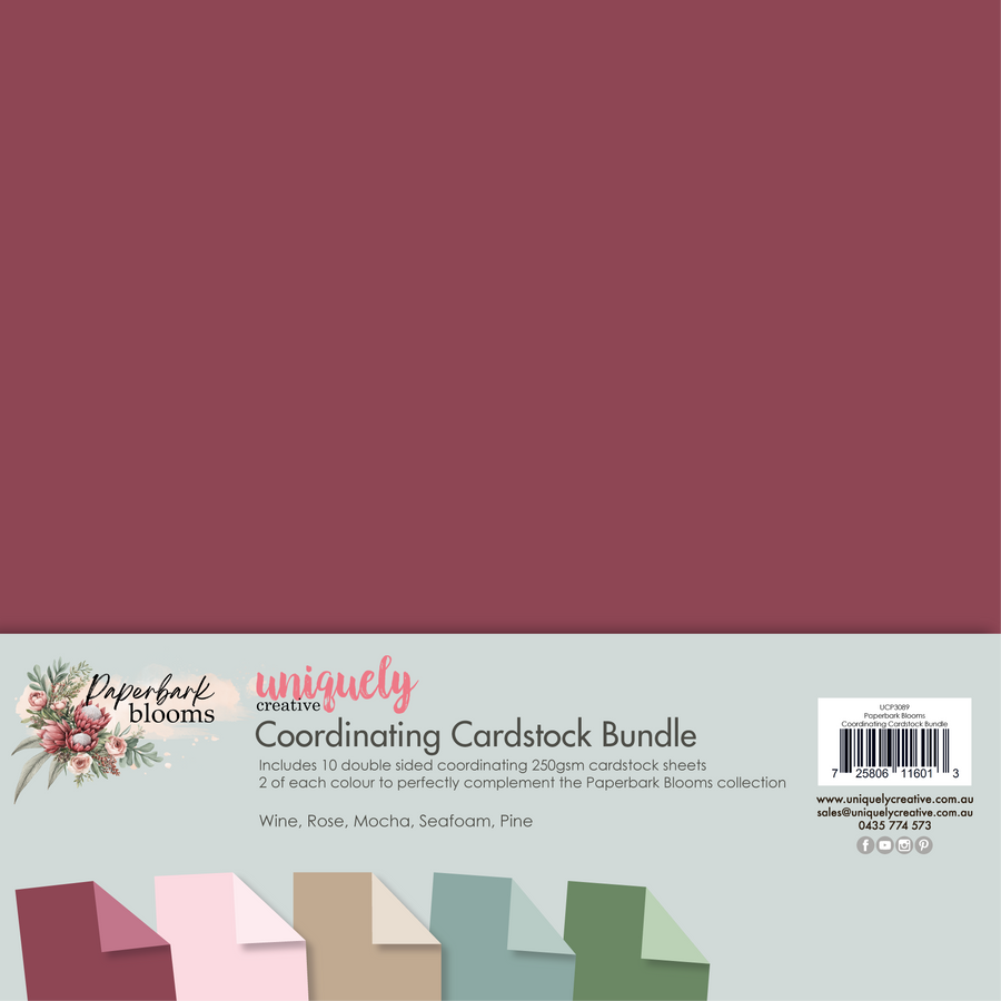 Uniquely Creative - Paperbark Blooms Coordinating Cardstock Bundle (Paperbark Blooms Collection)