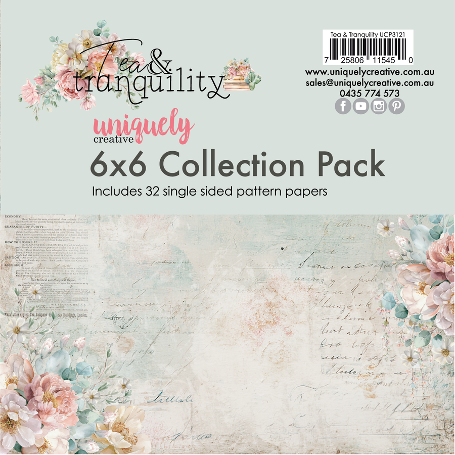 Uniquely Creative - Tea & Tranquility 6 x 6 Collection Pack (32 sheets) (Tea & Tranquility Collection)