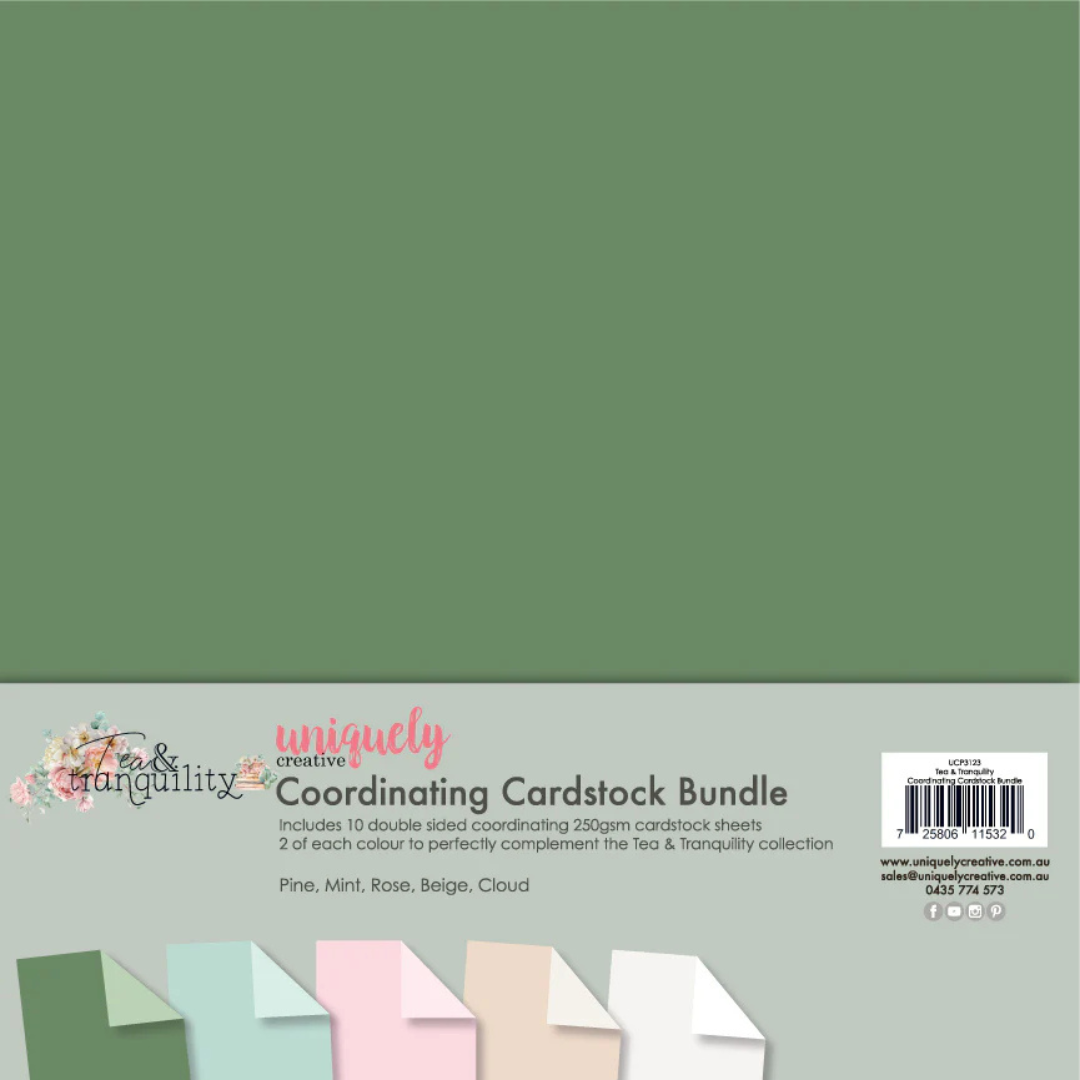 Uniquely Creative - Tea & Tranquility Coordinating Cardstock Bundle (Tea & Tranquility Collection)