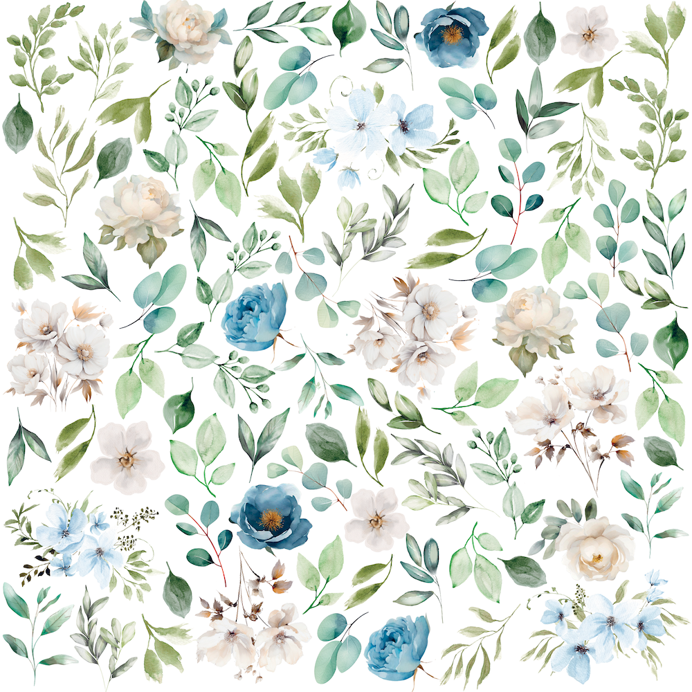 Uniquely Creative - Ephemeral Blooms Paper (Delighted Curiosities Collection) Side A