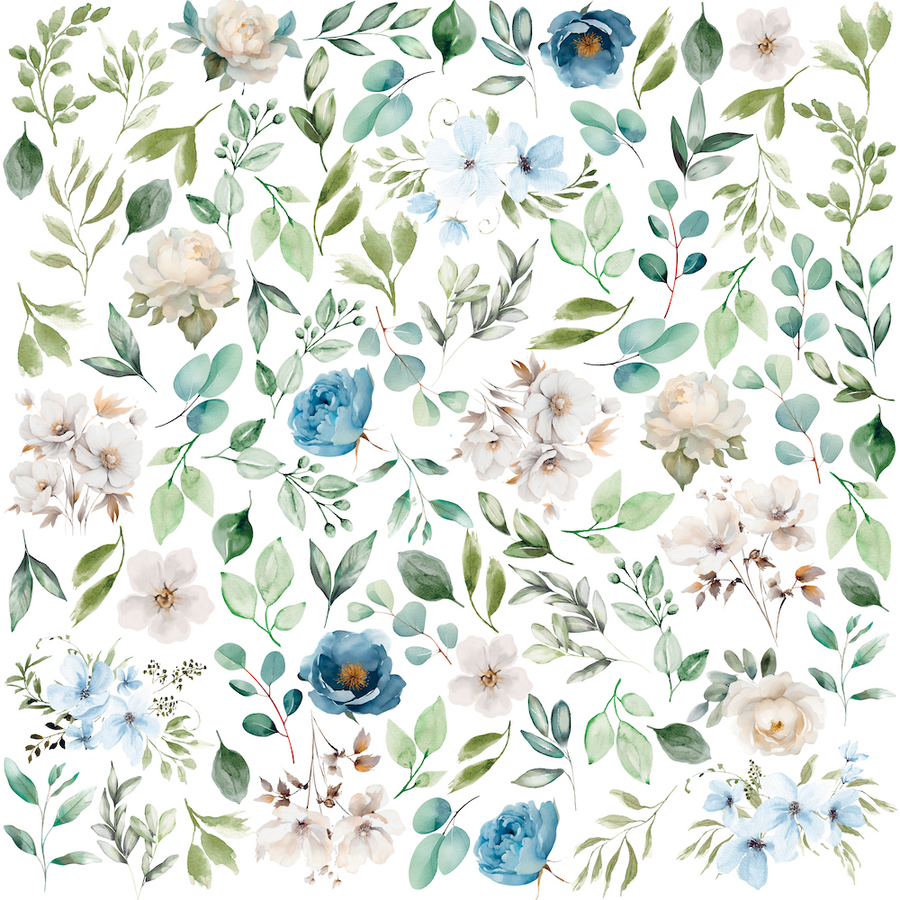 Uniquely Creative - Ephemeral Blooms Paper (Delighted Curiosities Collection) Side A