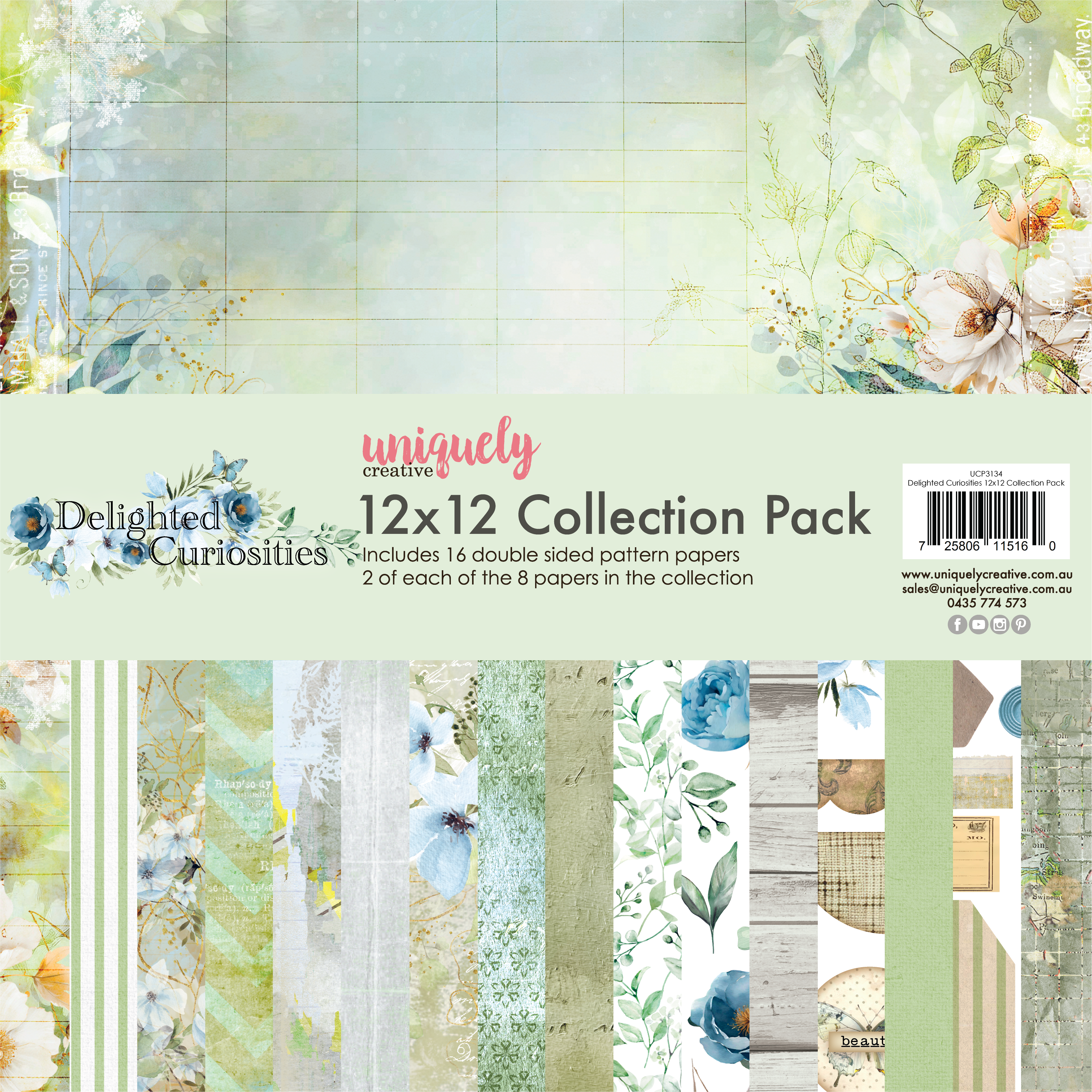 Uniquely Creative - Delighted Curiosities 12 x 12 Collection Pack (16 sheets) (Delighted Curiosities Collection)