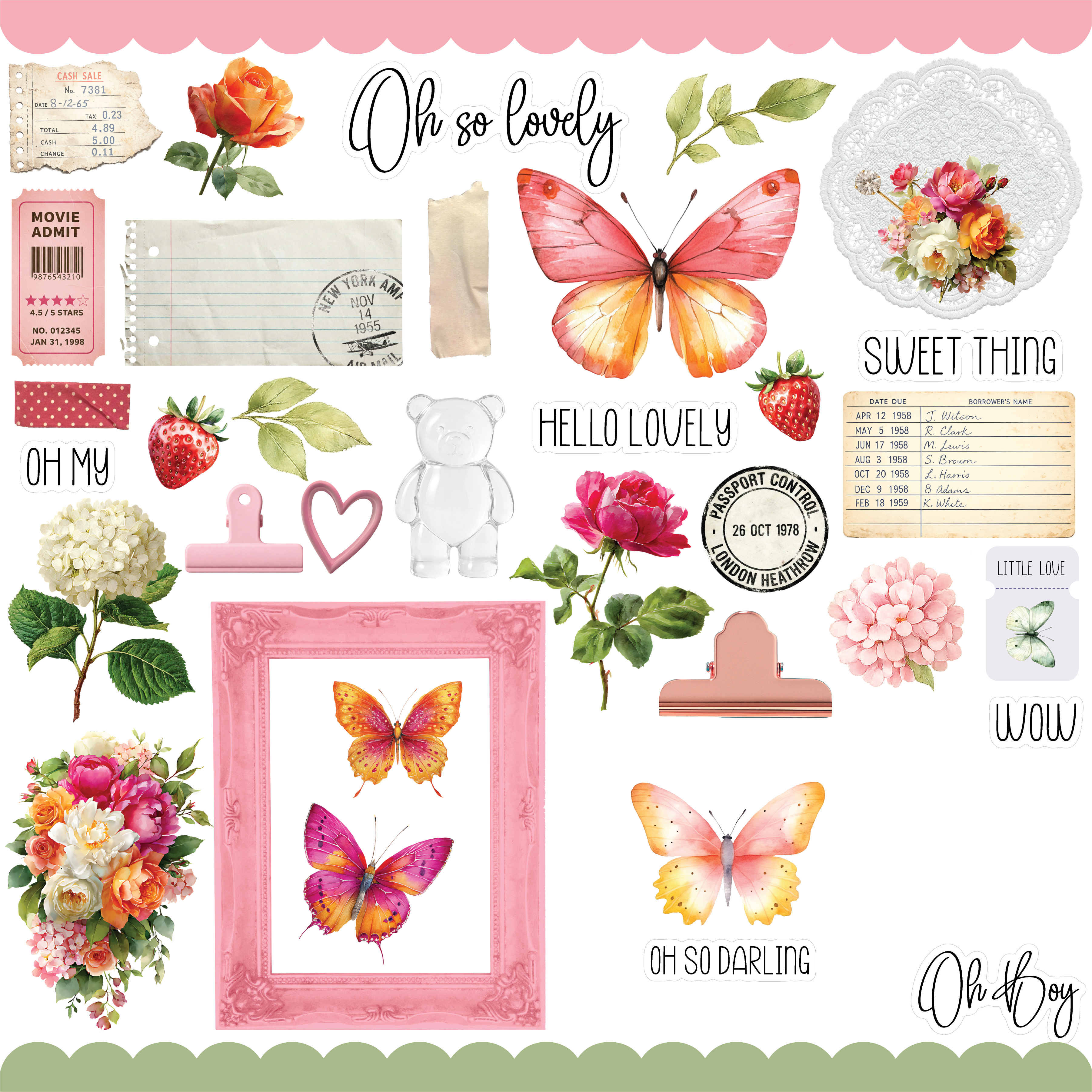 Uniquely Creative - Oh My Darling Paper (Oh So Lovely Collection) Side A