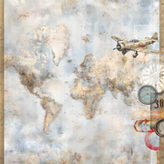 Uniquely Creative - Across the Sea Paper (Wings & Wheels Collection) Side A
