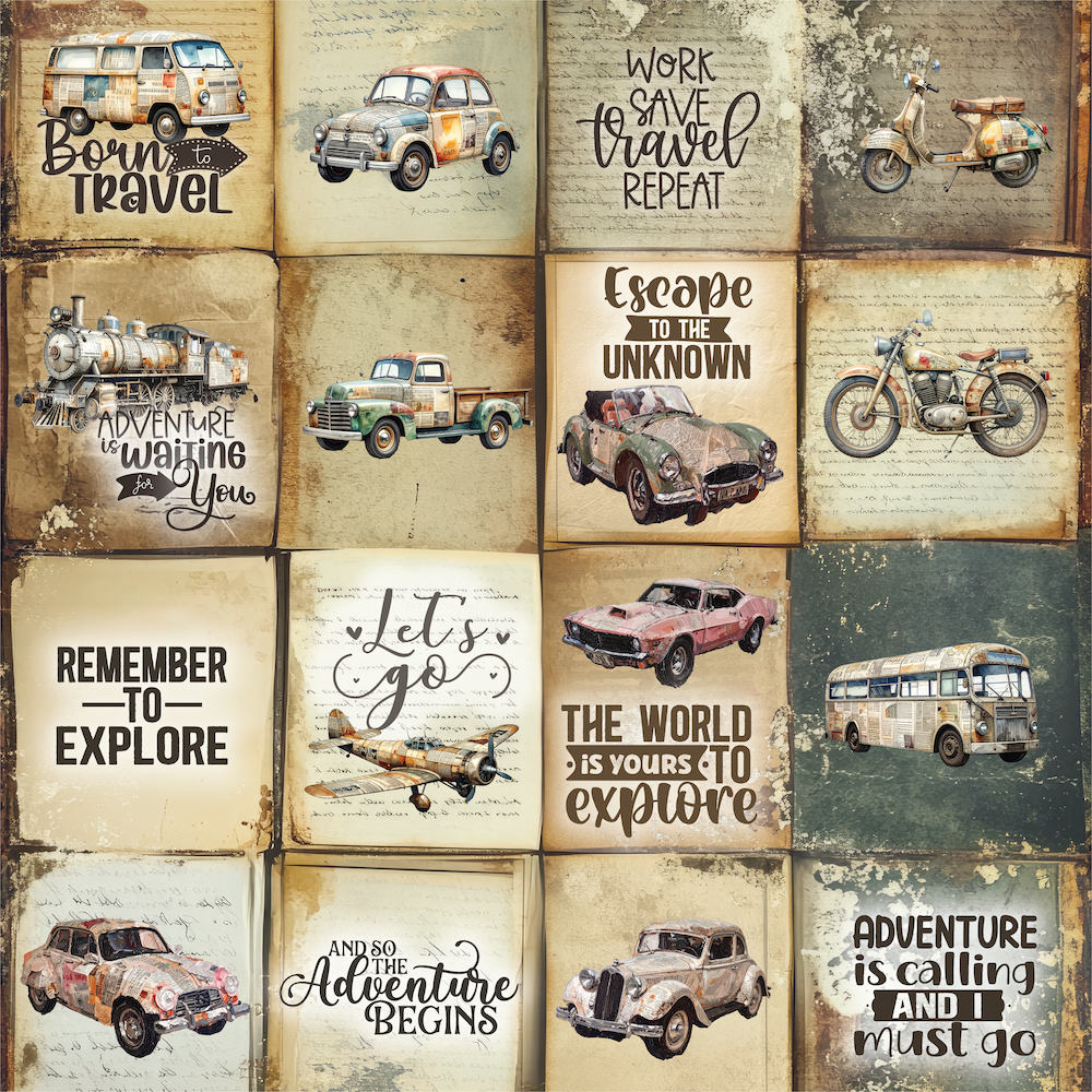Uniquely Creative - Ticket to Ride Paper (Wings & Wheels Collection)