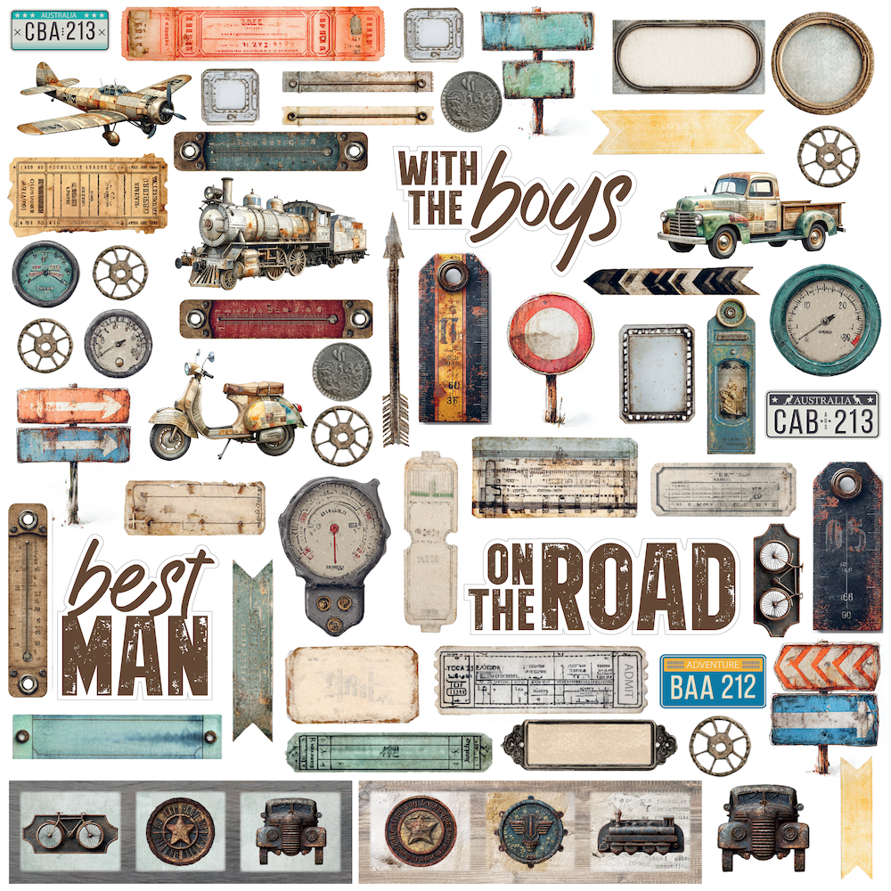 Uniquely Creative - Speed Limit Paper (Wings & Wheels Collection) Side A
