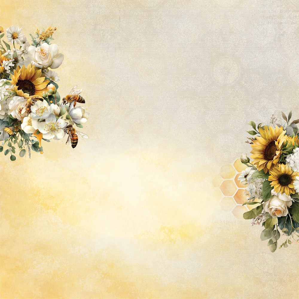 Uniquely Creative - Sunday Garden Paper (Sweet as Honey Collection) Side A