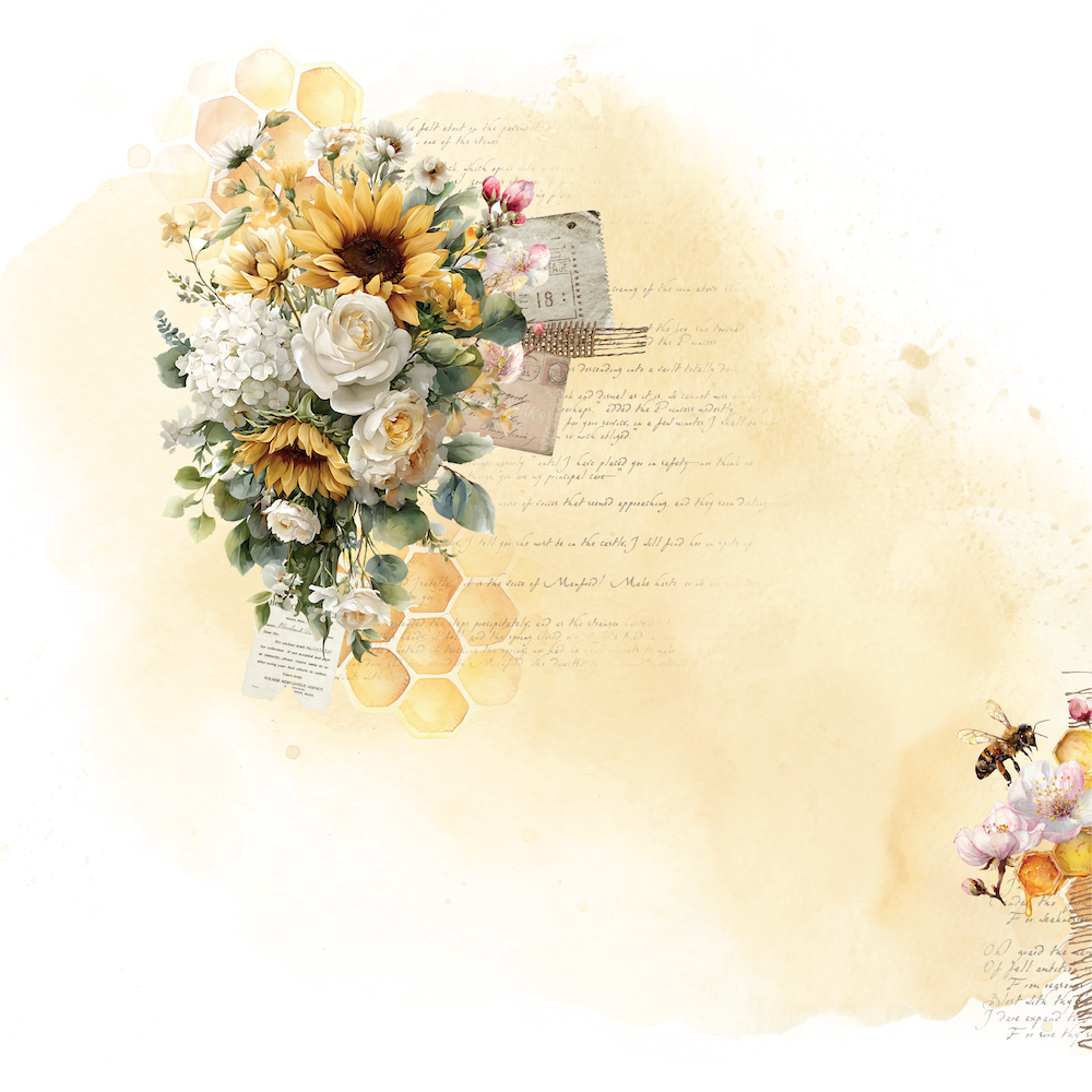 Uniquely Creative - Honeycomb Paper (Sweet as Honey Collection) Side A