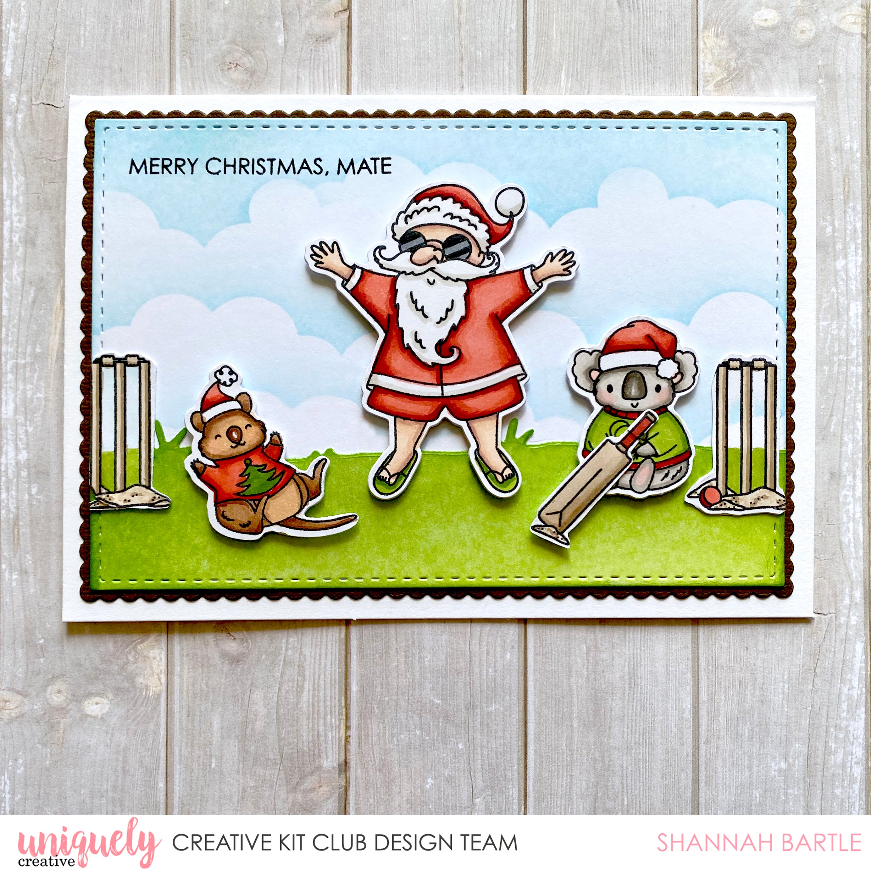 Uniquely Creative - Sandy Santa Christmas Stamp