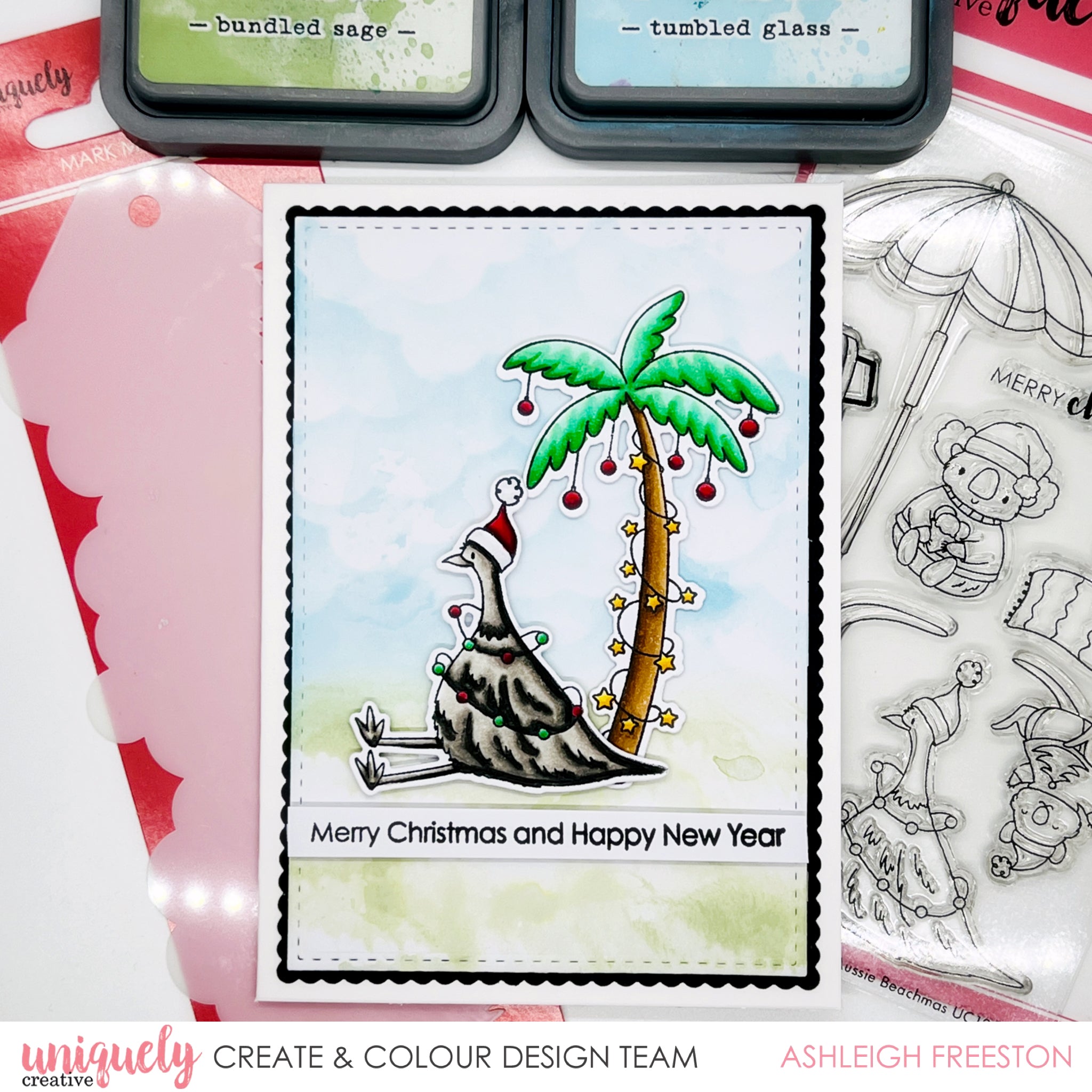 Uniquely Creative - Aussie Beachmas Stamp