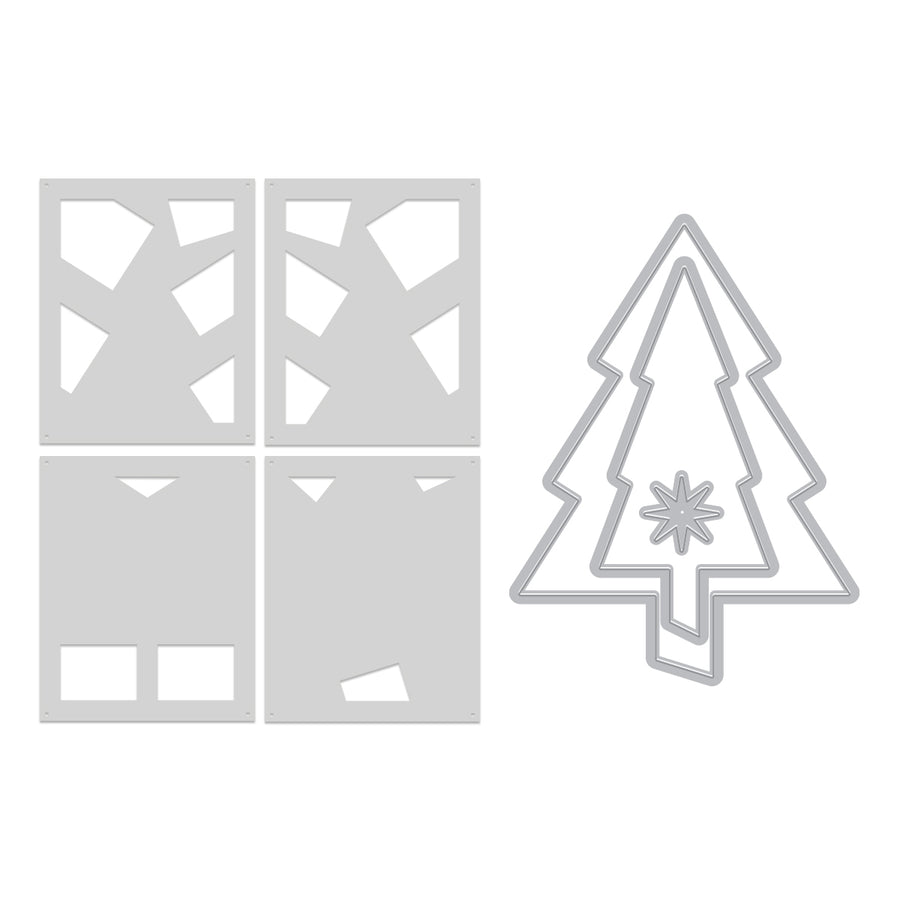 Hero Arts - Very Merry Tree Die & Stencil Bundle from the Very Merry Collection