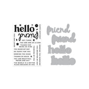 Hero Arts - Hello Friend Clear Stamp & Die Bundle