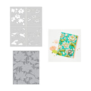 Hero Arts - Lotus Field LetterPress + Foil Plate & Stencil Bundle