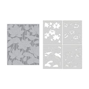 Hero Arts - Lotus Field LetterPress + Foil Plate & Stencil Bundle