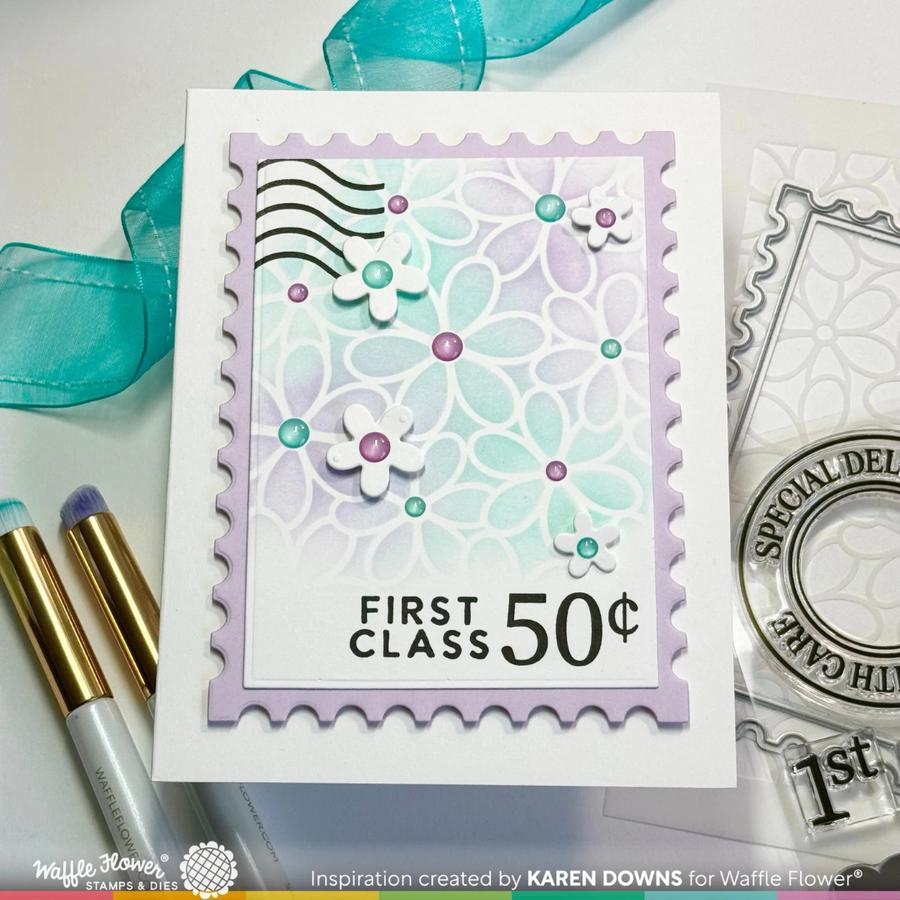 Waffle Flower - Oversized Postage Stamp Set
