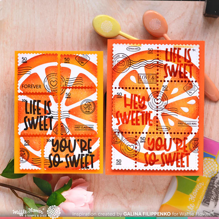 Waffle Flower - Postage Collage A6 Die