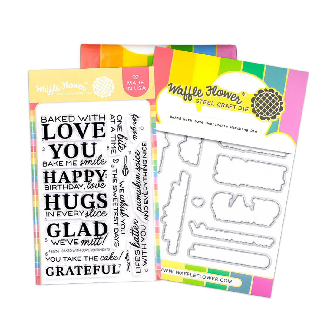 Waffle Flower - Baked with Love Sentiments Combo