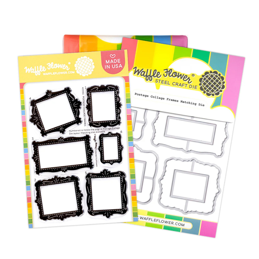 Waffle Flower - Postage Collage Frames Combo