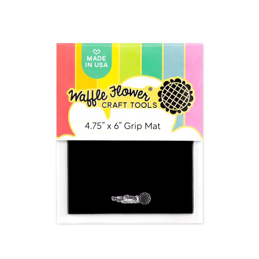 Waffle Flower - 4.75" x 6" Grip Mat - Black