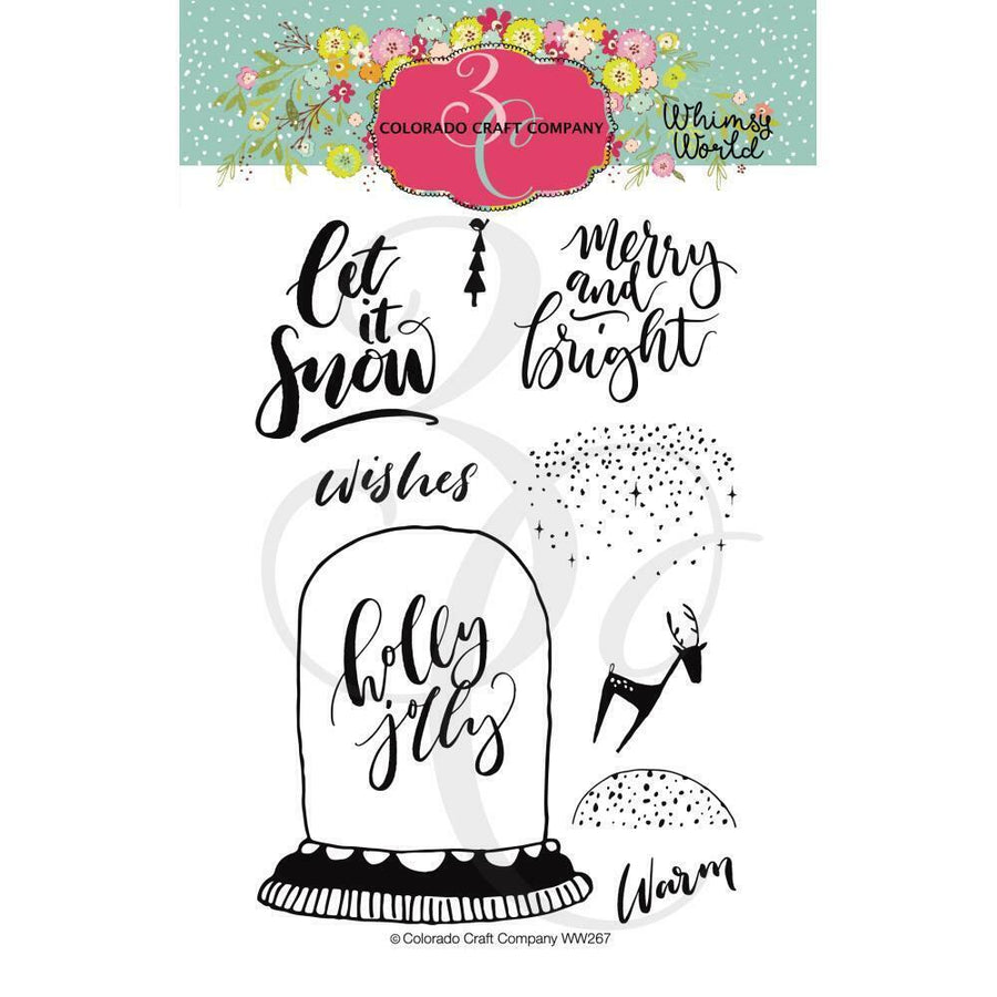 Colorado Craft Company - Let It Snow Stamp Set (Whimsy World Collection)