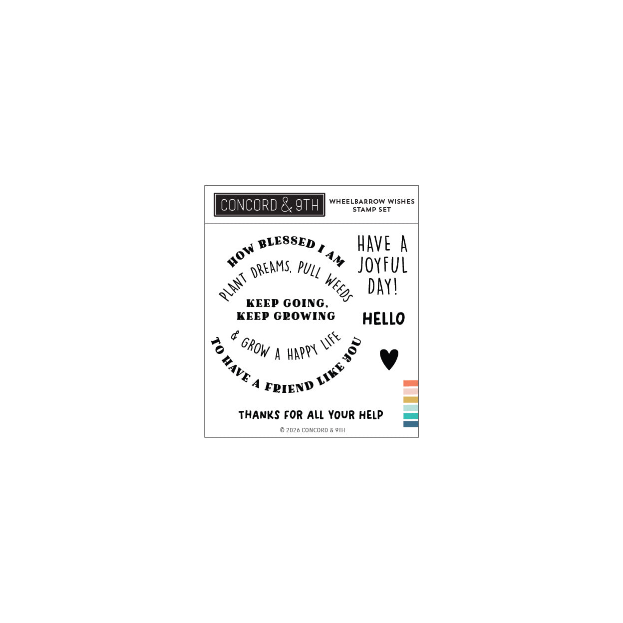 Concord & 9th - Wheelbarrow Wishes Stamp Set