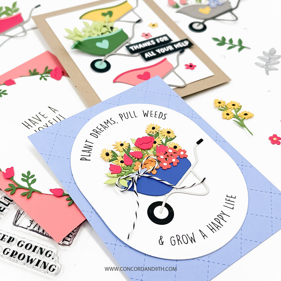 (PRE-ORDER) Concord & 9th - Wheelbarrow Wishes Stamp Set