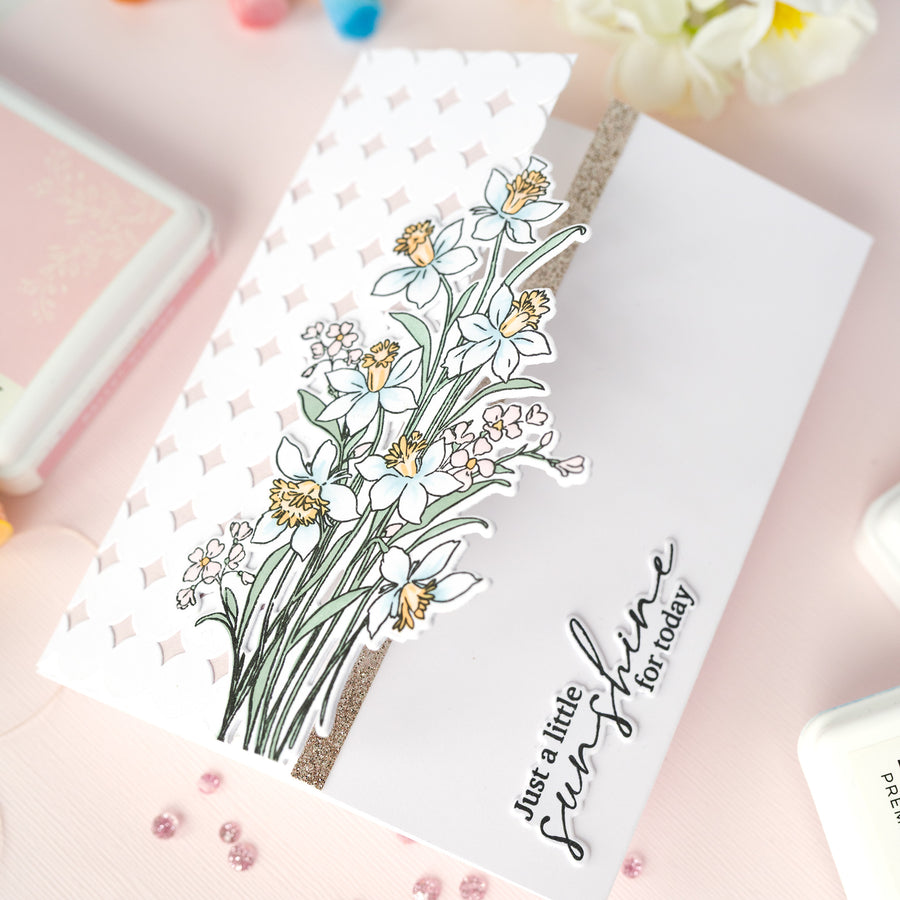 Pinkfresh Studio - Whispering Daffodils Stencils