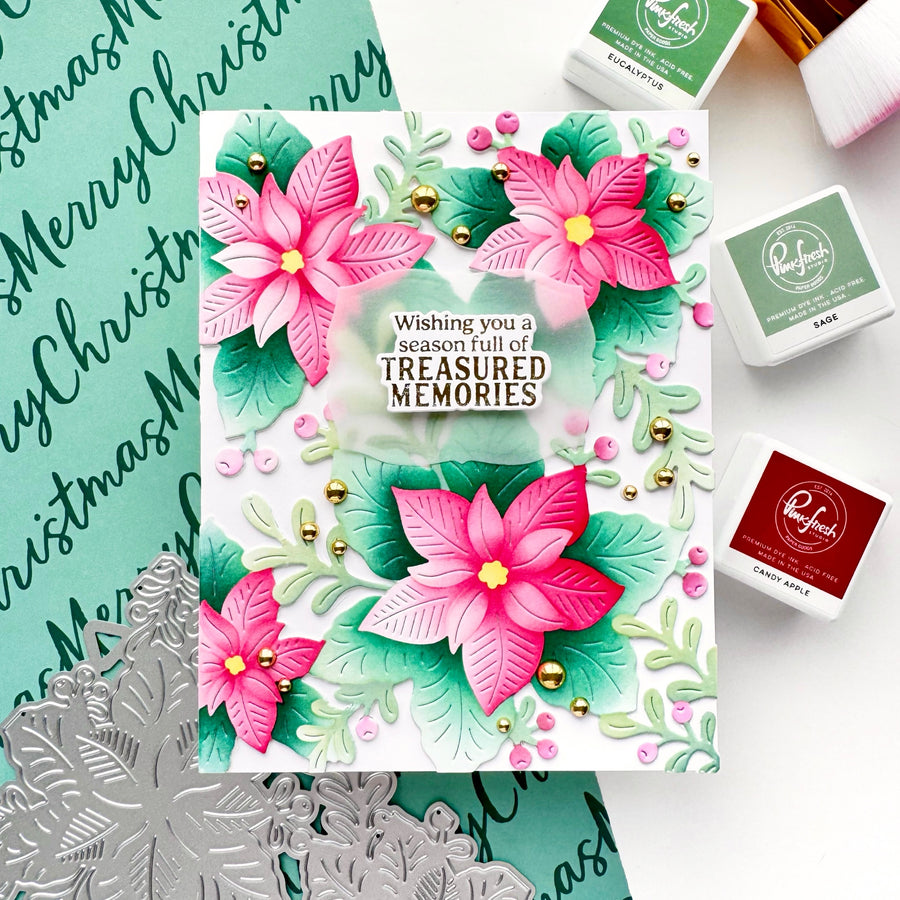 Pinkfresh Studio - Whispers of Poinsettia Stencils