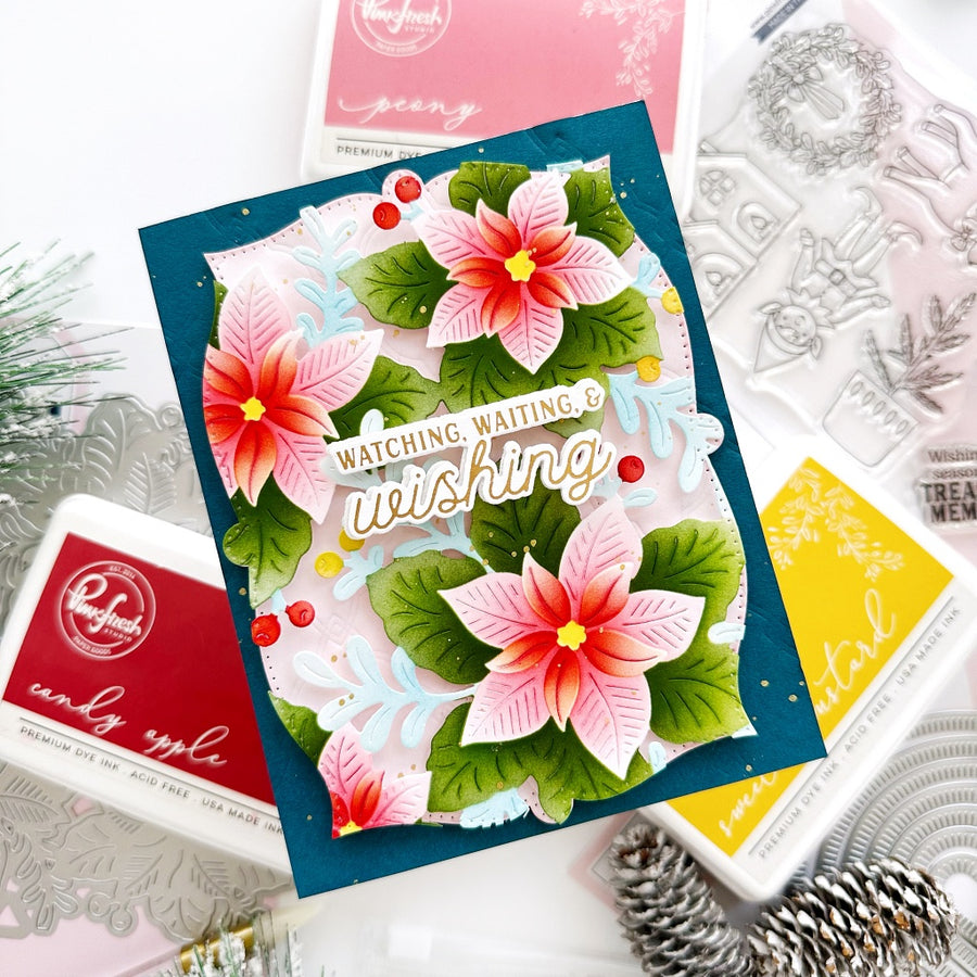 Pinkfresh Studio - Whispers of Poinsettia Stencils