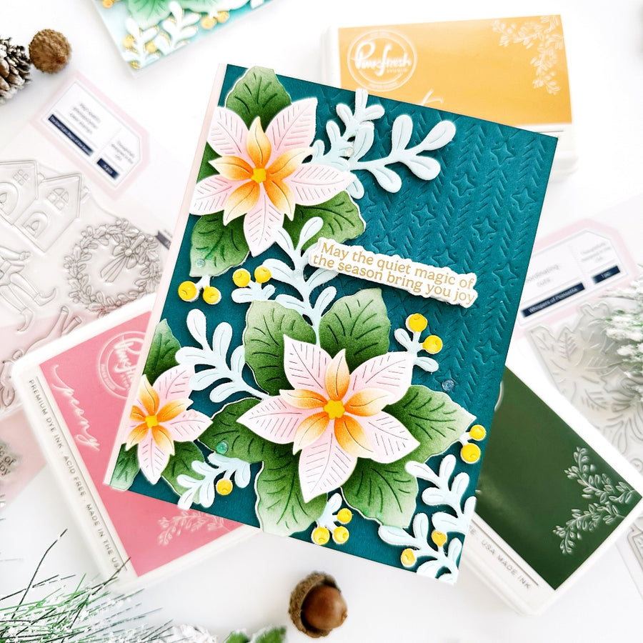 Pinkfresh Studio - Whispers of Poinsettia Stencils