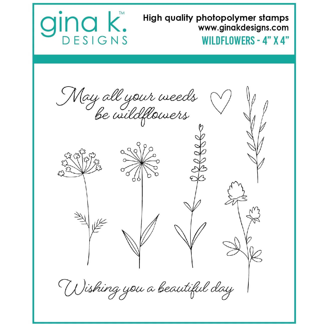 Gina K Designs Wildflowers Stamps MINI