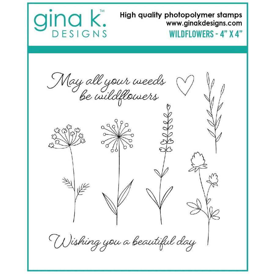 Gina K Designs Wildflowers Stamps MINI