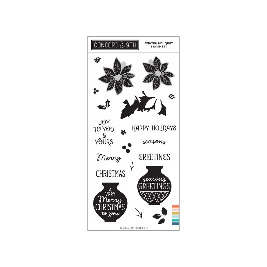 Concord & 9th - Winter Bouquet Stamp Set