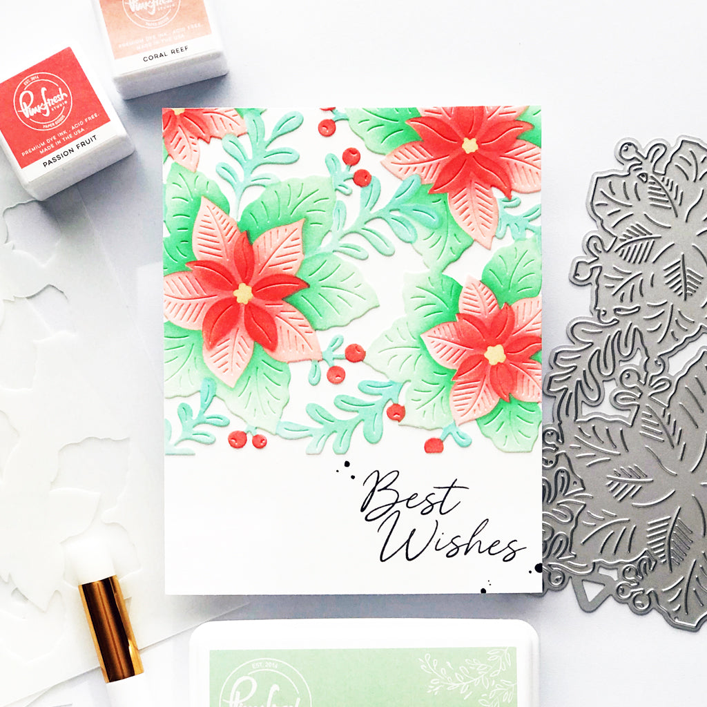 Pinkfresh Studio - Whispers of Poinsettia Stencils