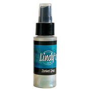 A bottle of Lindy's Starburst Sprays with a black spray nozzle and a blue label, shown against a plain white background. Lindy's Gang Tibetan Poppy Teal Starburst Spray