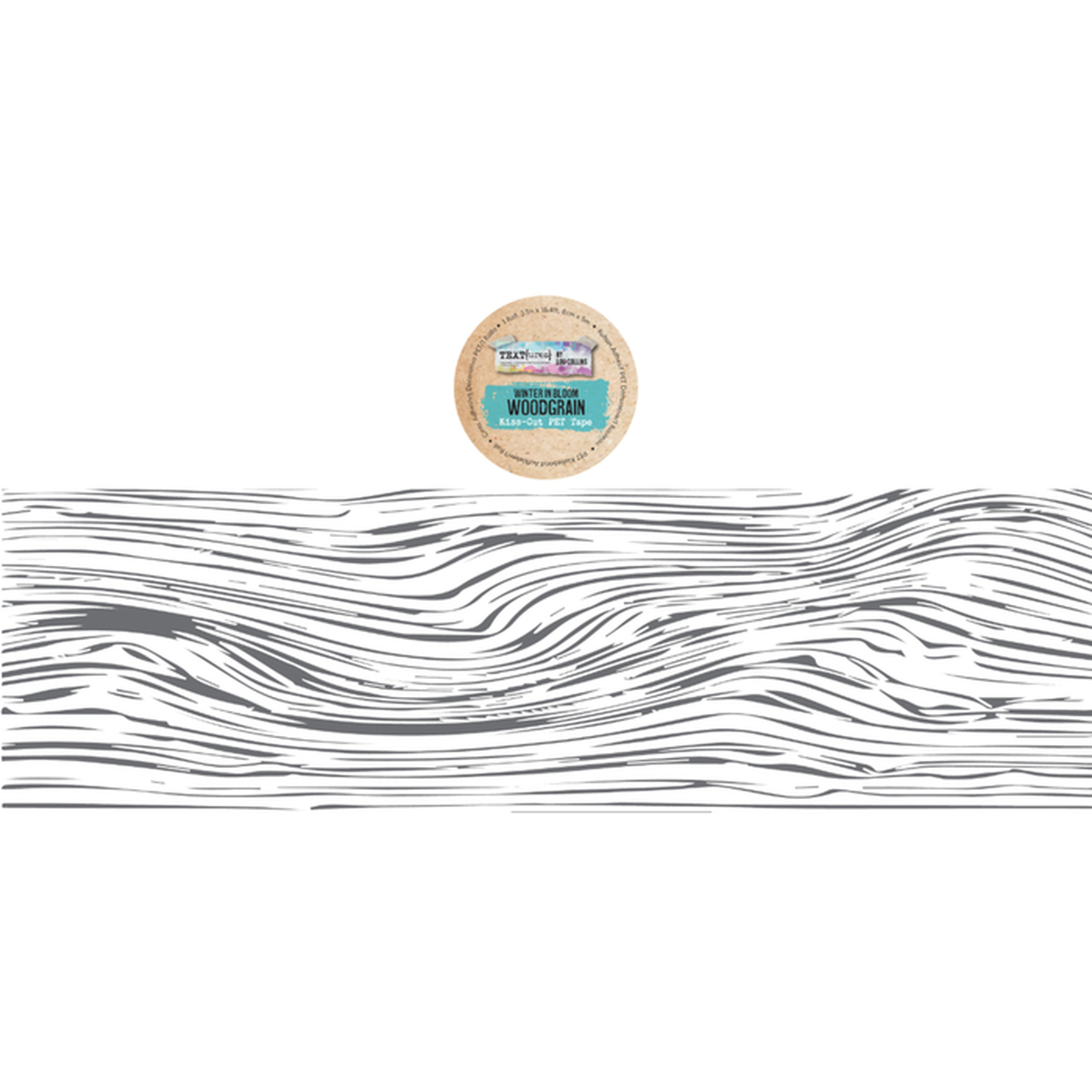 TEXT{ures) by Lou Collins - Winter in Bloom Woodgrain Continuous PET Tape